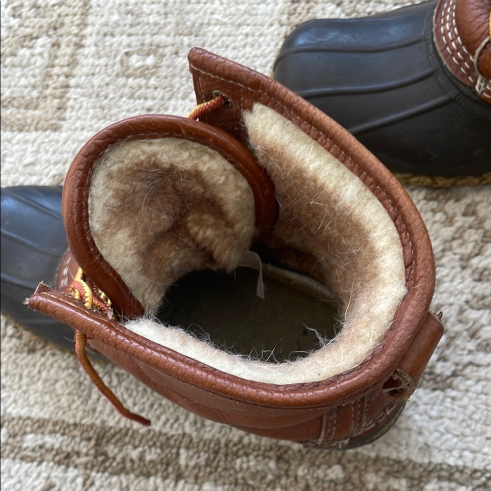 L.L. Bean Brown Leather with Black Rubber Winter Boots - Picture 4 of 9